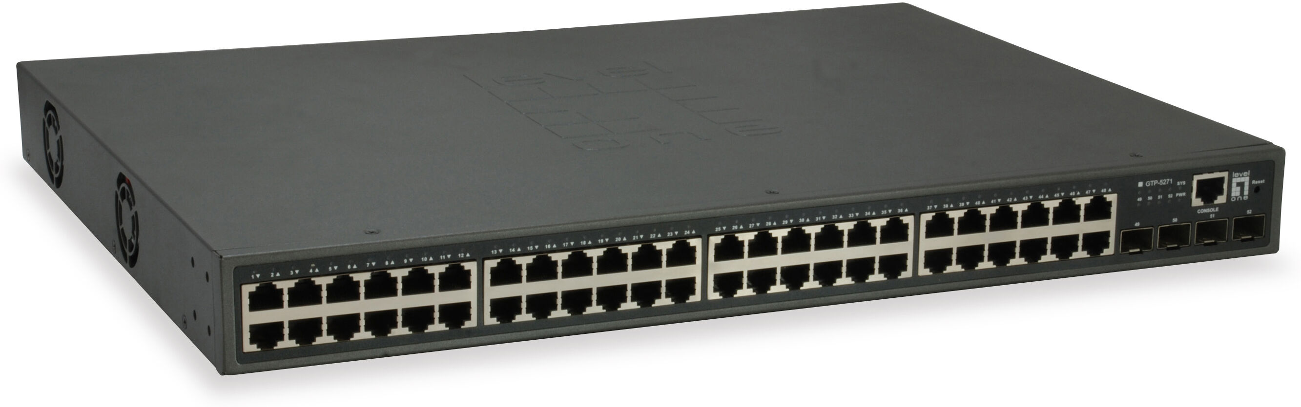 Switch di rete  LevelOne GTP-5271 Gestito L3 Gigabit Ethernet (10/100/1000) Grigio Supporto Power over (PoE) [GTP-5271]