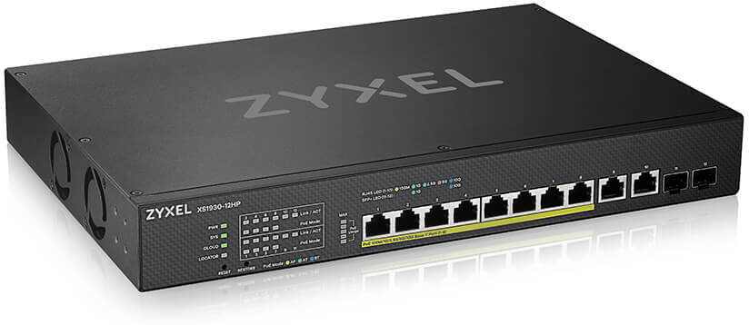 Zyxel XS1930-12HP-ZZ0101F switch di rete Gestito L3 10G Ethernet (100/1000/10000) Supporto Power over (PoE) Nero [XS1930-12HP-ZZ0101F]