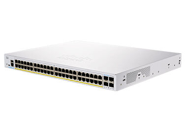 Cisco Systems CBS350-48P-4X-EU switch di rete Gestito L2/L3 Gigabit Ethernet (10/100/1000) Supporto Power over (PoE) Argento [CBS350-48P-4X-EU]