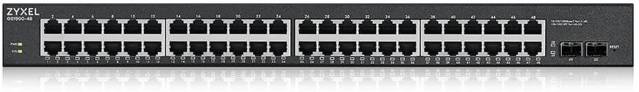 Zyxel Switch di rete  GS1900-48HPv2 Gestito L2 Gigabit Ethernet (10/100/1000) Supporto Power over (PoE) Nero [GS190048HPV2-EU0101F]