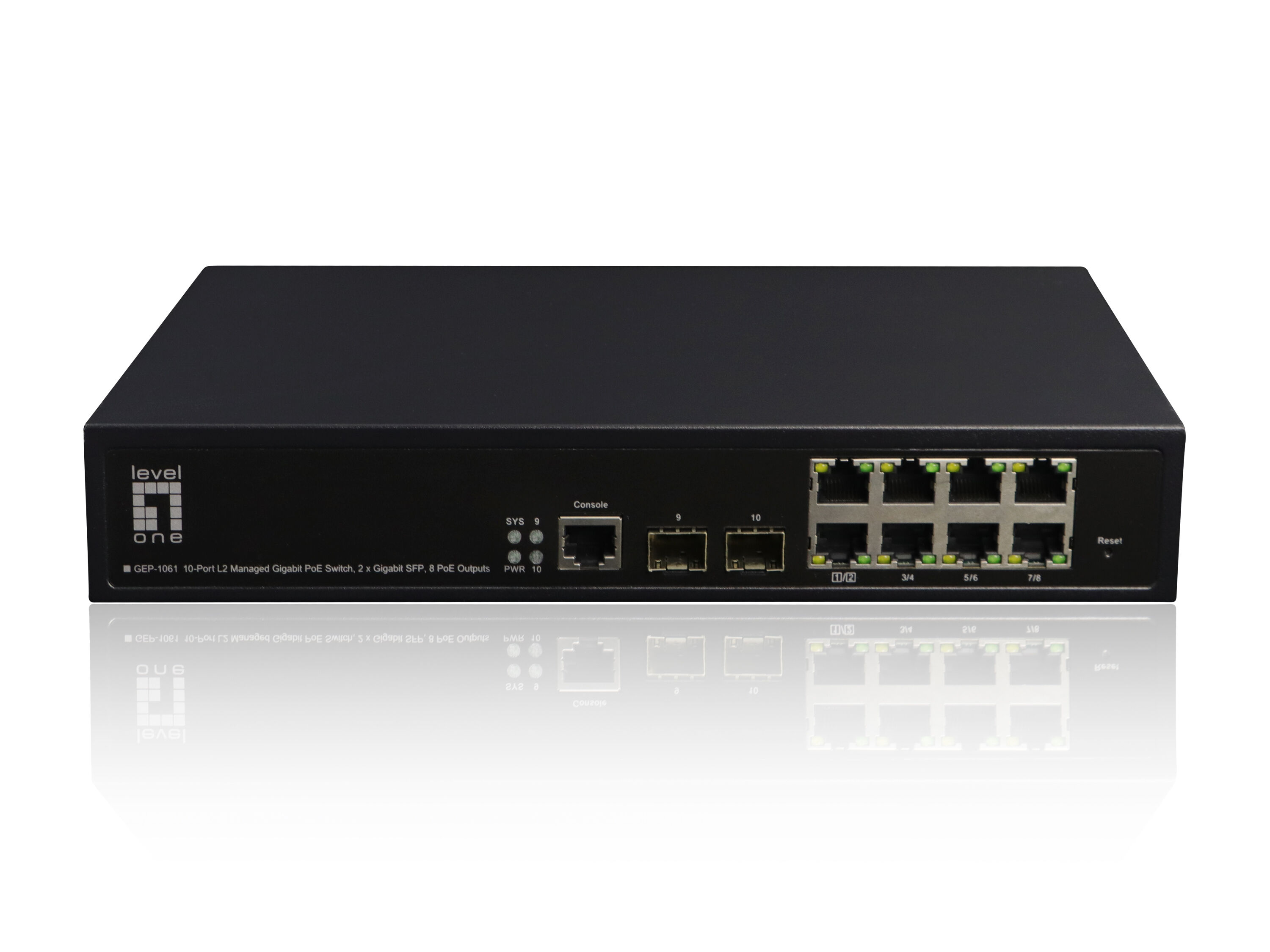 LevelOne GEP-1061 switch di rete Gestito L2 Gigabit Ethernet (10/100/1000) Supporto Power over (PoE) Nero [GEP-1061]
