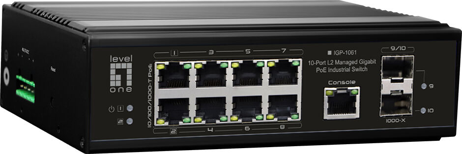 LevelOne IGP-1061 switch di rete Gestito L2 Gigabit Ethernet (10/100/1000) Supporto Power over (PoE) Nero [IGP-1061]