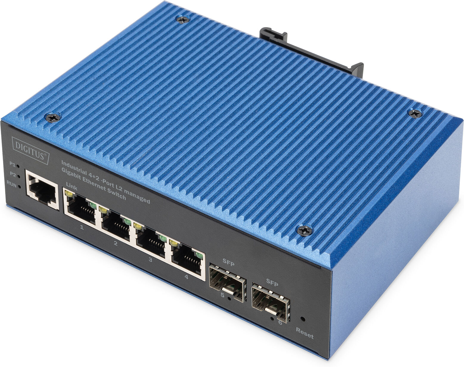 Digitus Switch di rete  Gigabit Ethernet industriale gestito a 4+2 porte L2 [DN-651154]