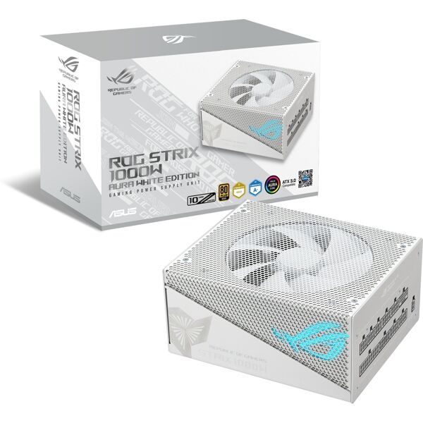 asus rog -strix-1000g-aura-white-gaming alimentatore per computer 1000 w 24-pin atx bianco [90ye00p5-b0na00]