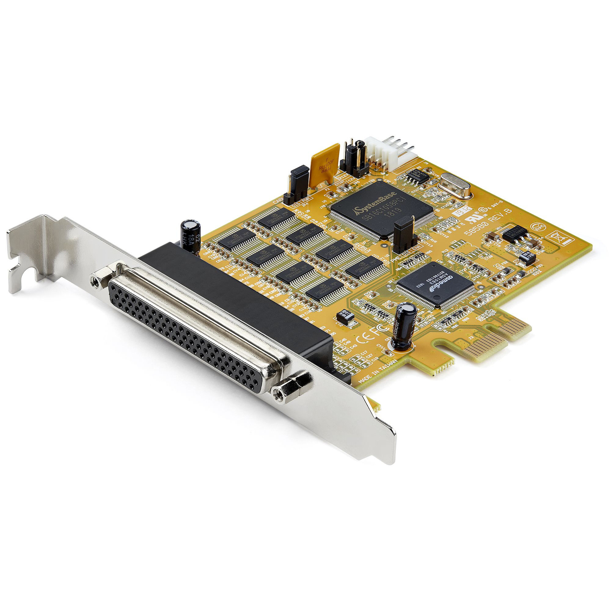 startech.com scheda seriale pci express a 8 porte - adattatore pcie rs232 di espansione/controller card db9 9pin 16c1050 uart protezione sovratensioni esd 15kv windows & linux [pex8s1050]