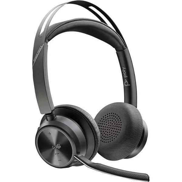 poly cuffia con microfono  headset voyager focus 2 usb-c certificato per microsoft teams [77y88aa]