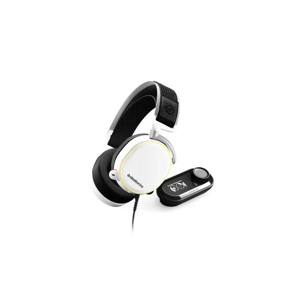 steelseries cuffia con microfono  arctis pro + gamedac auricolare cablato a padiglione giocare bianco [sl-g-sts-045]