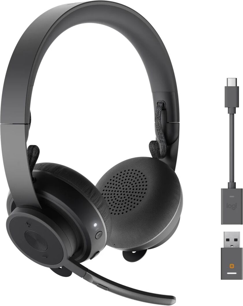 logitech cuffia con microfono  zone 900 auricolare wireless a padiglione ufficio bluetooth grafite [981-001101]