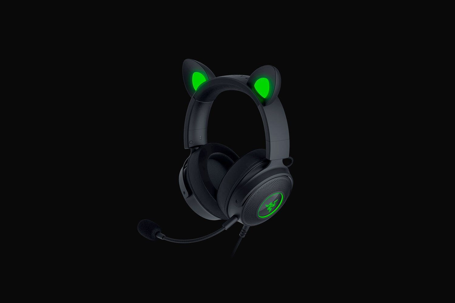 razer cuffia con microfono  kraken kitty v2 pro auricolare cablato a padiglione giocare usb tipo nero [rz04-04510100-r3m1]