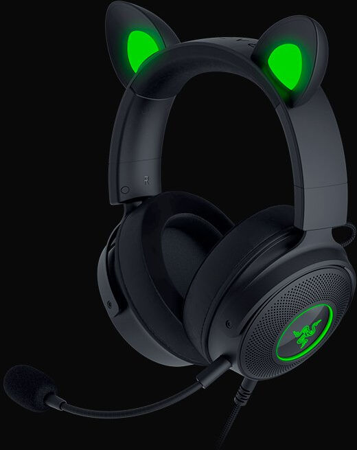 Razer Cuffia con microfono  Kraken Kitty V2 Pro Auricolare Cablato A Padiglione Giocare USB tipo Nero [RZ04-04510100-R3M1]