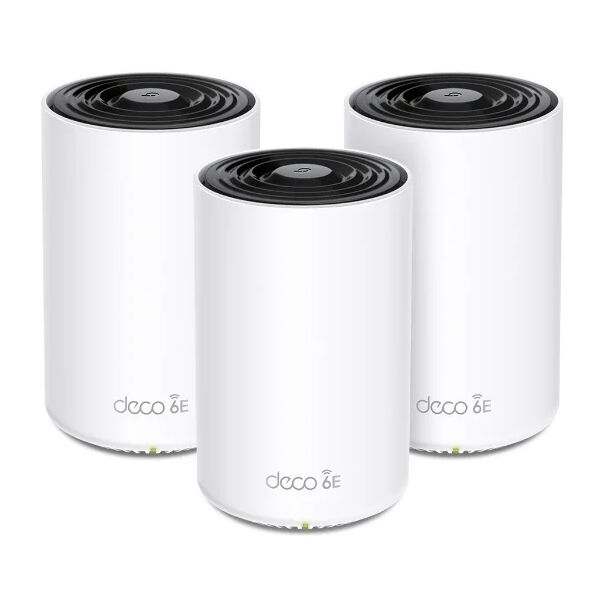 tp-link deco xe75 tri-band (2,4 ghz/5 ghz/6 ghz) wi-fi 6e (802.11ax) bianco 3 interno [deco xe75(3-pack)]
