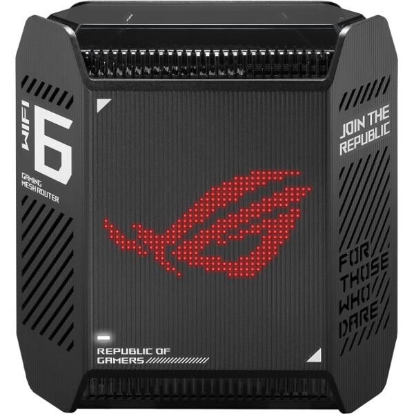 asus rog rapture gt6 ax10000 aimesh 1 pack banda tripla (2.4 ghz/5 ghz) wi-fi 6 (802.11ax) nero 4 interno [90ig07f0-mu9a10]