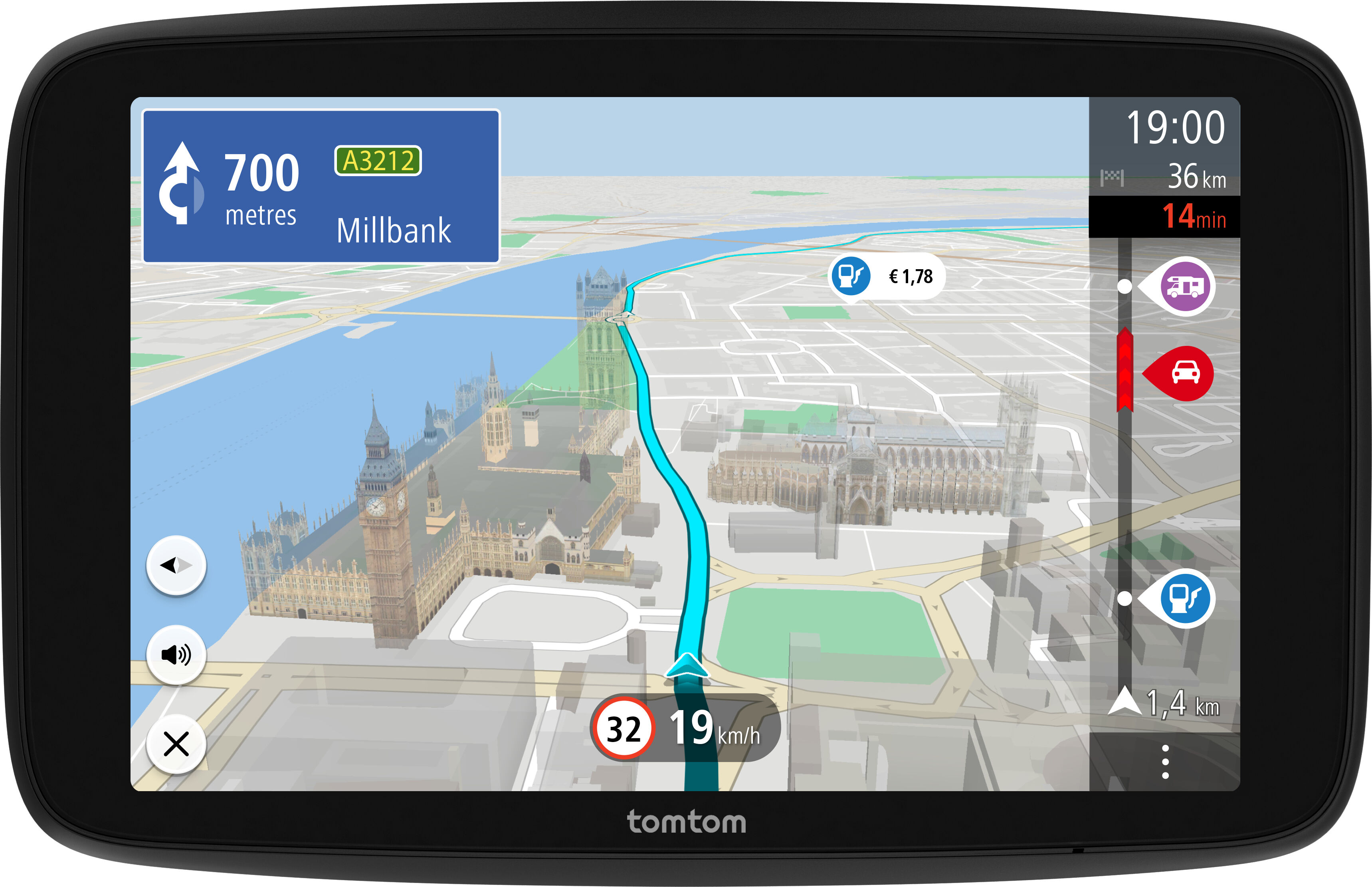 TomTom GO Camper Max navigatore Fisso 17,8 cm (7") Touch screen 400 g Nero [1YD7_002_30]