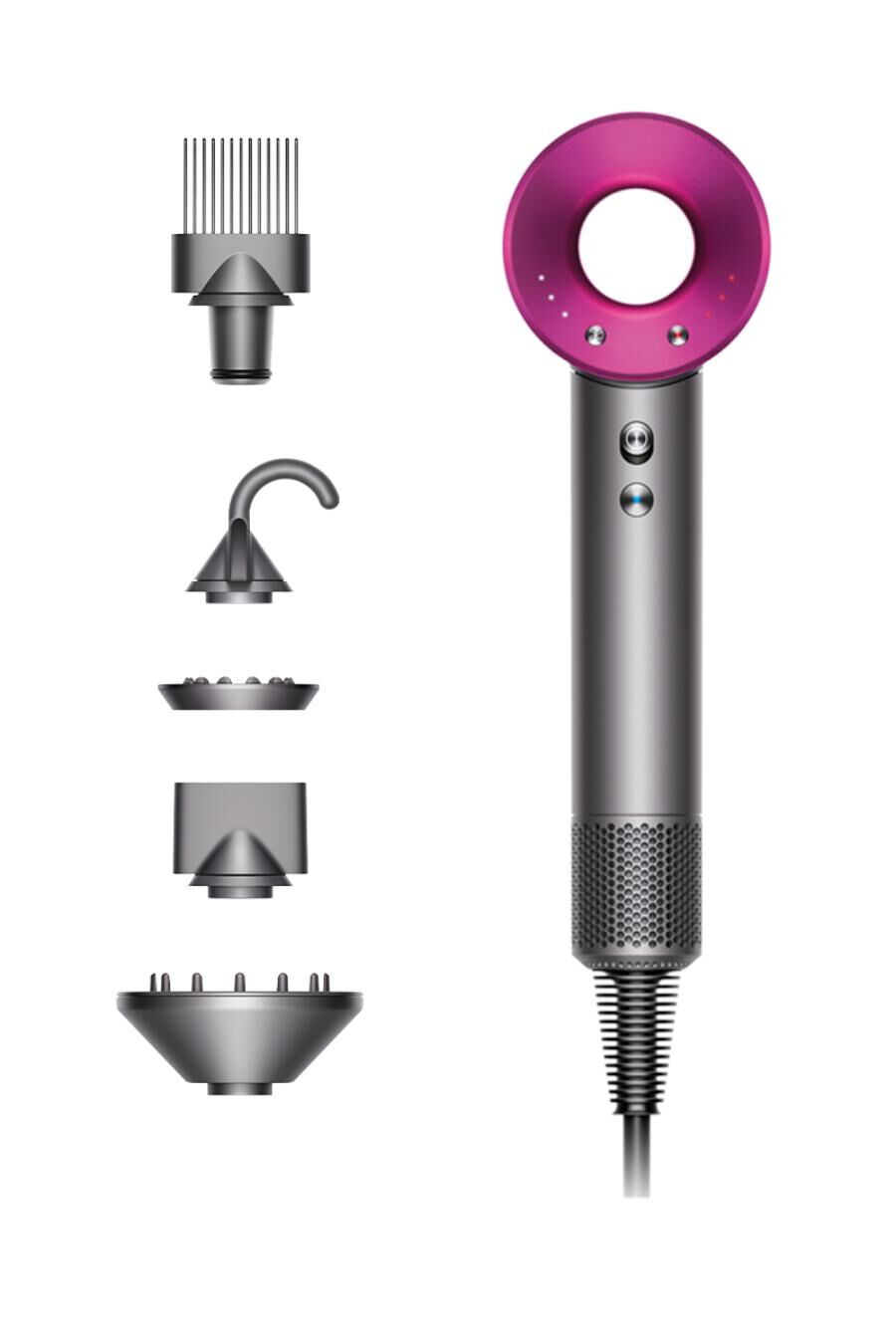 Dyson Supersonic Iron/Fuchsia asciuga capelli 1600 W Fucsia, Grigio [5025155060506]