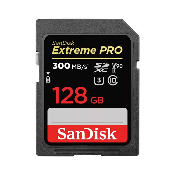 sandisk memoria flash  extreme pro 128 gb sdxc uhs-ii classe 10 [sdsdxdk-128g-gn4in]