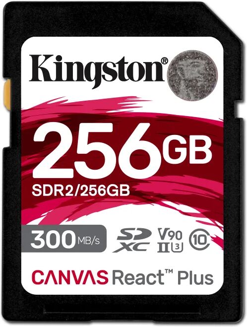 Kingston Memoria flash  256GB Canvas React Plus SDXC UHS-II 300R/260W U3 V90 for Full HD/4K/8K [SDR2/256GB]