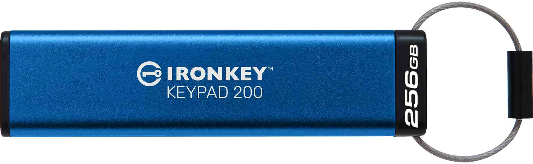 Kingston IronKey Keypad 200 da 256 GB, FIPS 140-3 livello 3 (in fase di approvazione) crittografata AES-256 [IKKP200/256GB]