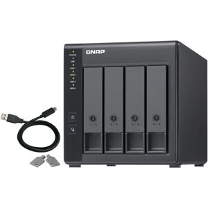 qnap box per hd esterno  tr-004 contenitore di unità archiviazione hdd/ssd nero 2.5/3.5 [tr-004]