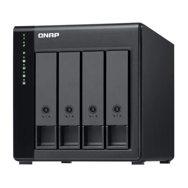 qnap box per hd esterno  tl-d400s contenitore di unità archiviazione hdd/ssd nero, grigio 2.5/3.5 [tl-d400s]