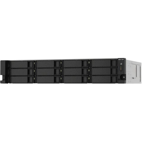 qnap ts-1273au-rp-8g server nas e di archiviazione armadio (2u) collegamento ethernet lan alluminio, nero v1500b [ts-1273au-rp-8g]