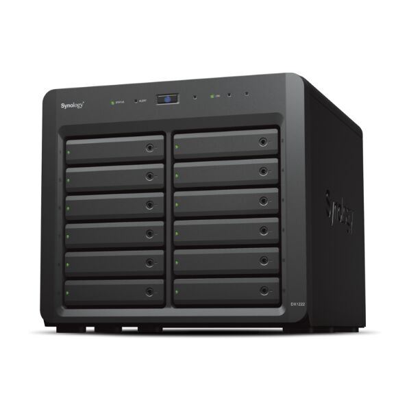 synology box per hd esterno  dx1222 contenitore di unità archiviazione hdd/ssd nero 2.5/3.5 [dx1222]