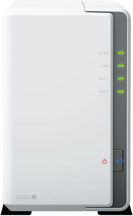 synology diskstation ds223j server nas e di archiviazione desktop collegamento ethernet lan bianco rtd1619b [ds223j]