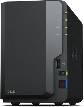 synology diskstation ds223 server nas e di archiviazione desktop collegamento ethernet lan rtd1619b [ds223]