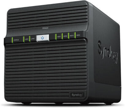 synology diskstation ds423 server nas e di archiviazione collegamento ethernet lan nero rtd1619b [ds423]