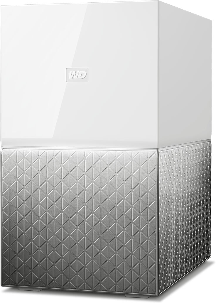 western digital my cloud home duo dispositivo di archiviazione cloud personale 4 tb collegamento ethernet lan grigio [wdbmut0040jwt-eesn]