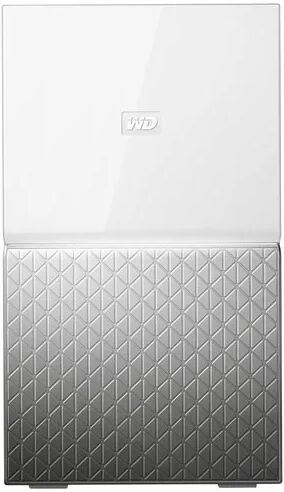 Western Digital MY CLOUD HOME Duo dispositivo di archiviazione cloud personale 6 TB Collegamento ethernet LAN Argento, Bianco [WDBMUT0060JWT-EESN]