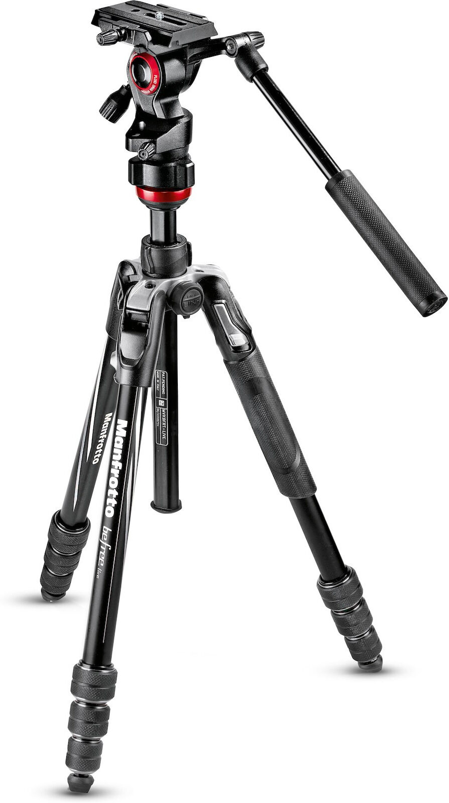 Manfrotto MVKBFRT-LIVE treppiede Fotocamere digitali/film 3 gamba/gambe Nero, Rosso, Argento [MVKBFRT-LIVE]