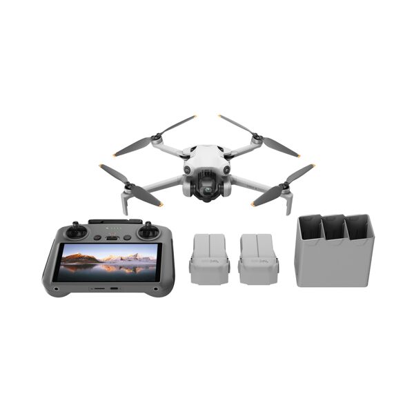 dji drone con fotocamera  mini 4 pro fly more combo (rc 2) rotori quadrirotore 48 mp 3840 x 2160 pixel 2590 mah nero, bianco [969101]