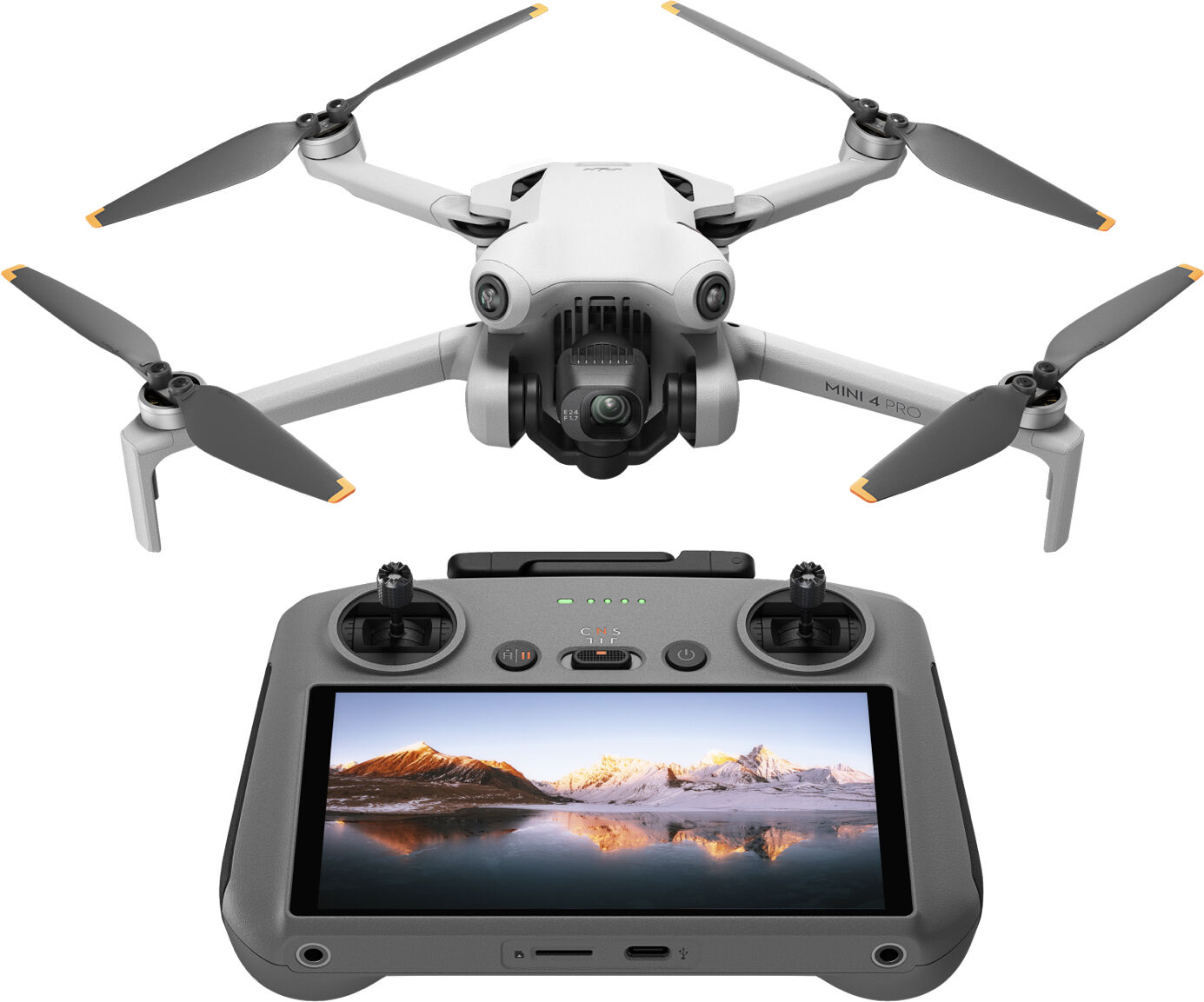 DJI Drone con fotocamera  Mini 4 Pro (RC 2) rotori Quadrirotore 48 MP 3840 x 2160 Pixel 2590 mAh Nero, Bianco [969040]