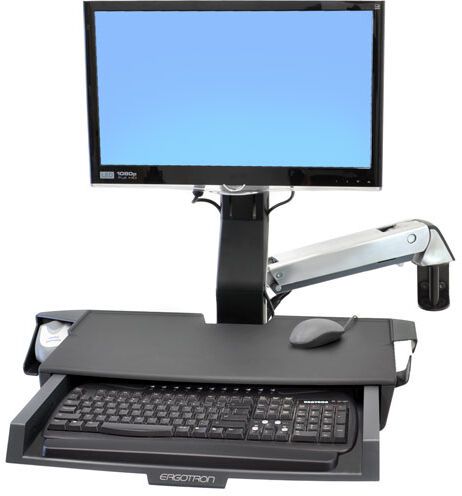 Ergotron StyleView Sit-Stand Combo Arm with Worksurface 61 cm (24") Parete [45-260-026]