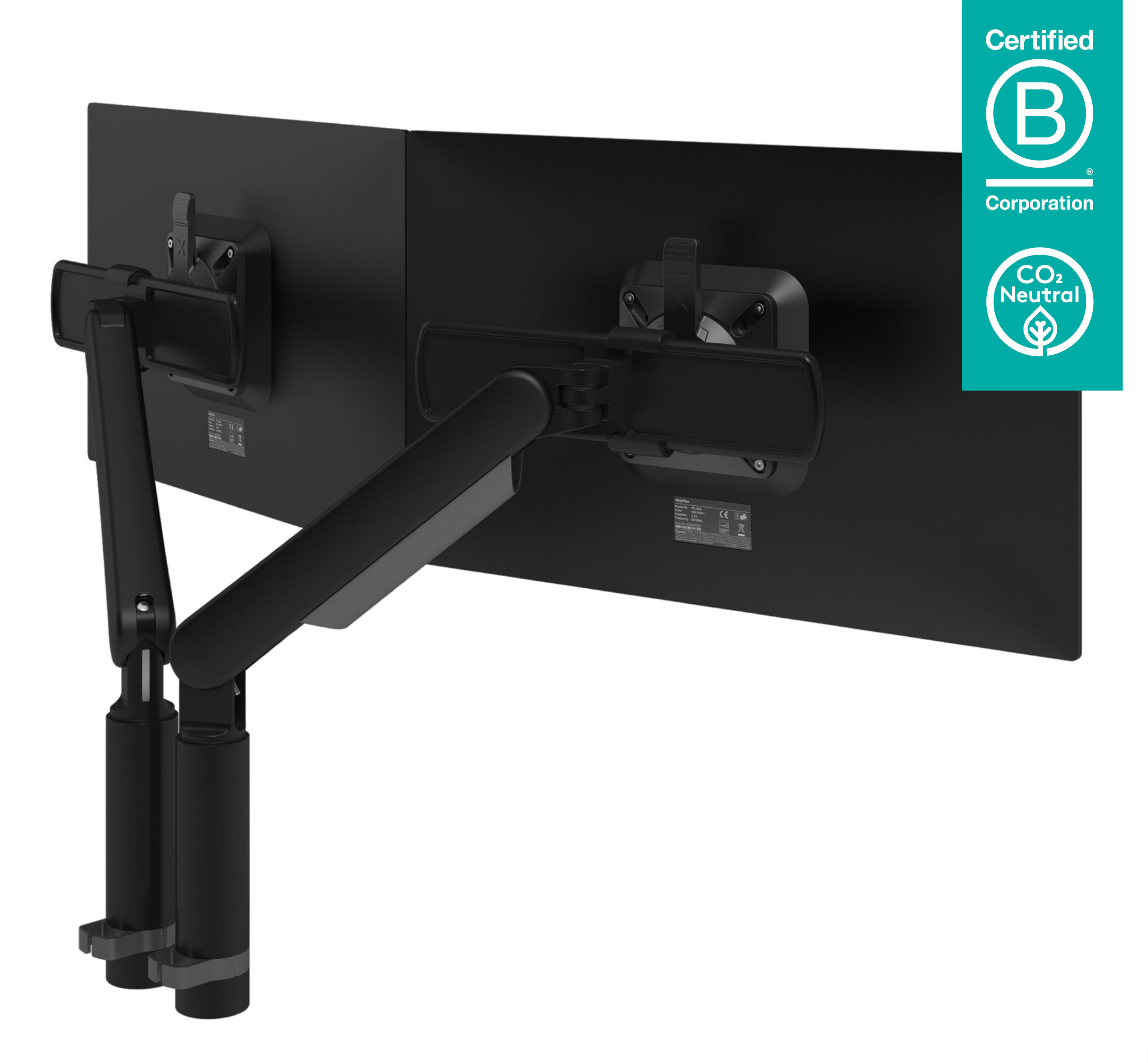 Dataflex 65.213 supporto da tavolo per Tv a schermo piatto 131,6 cm (51.8") Nero Scrivania [65.213]