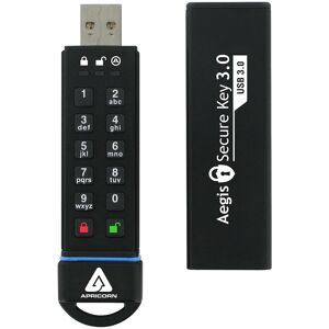 Apricorn Aegis Secure Key 3.0 unità flash USB 120 GB tipo A 3.2 Gen 1 (3.1 1) Nero [ASK3-120GB]