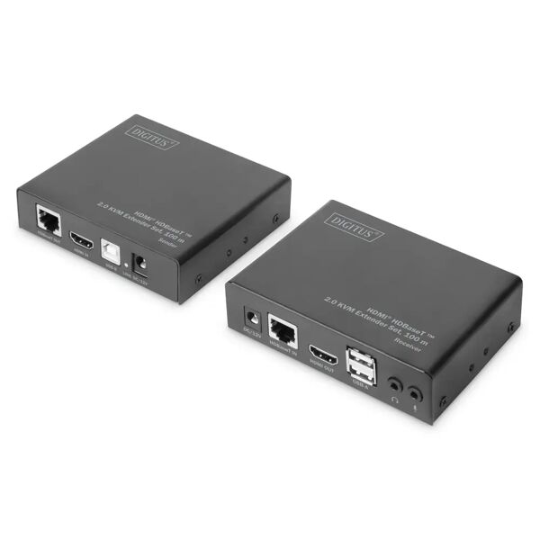 digitus set estensore kvm hdmi® hdbaset™ 2.0, 100 m, 4k [ds-55505]