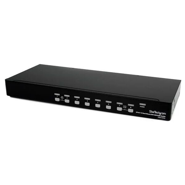 startech.com switch kvm dvi usb a 8 porte montabile rack 1u [sv831dviu]