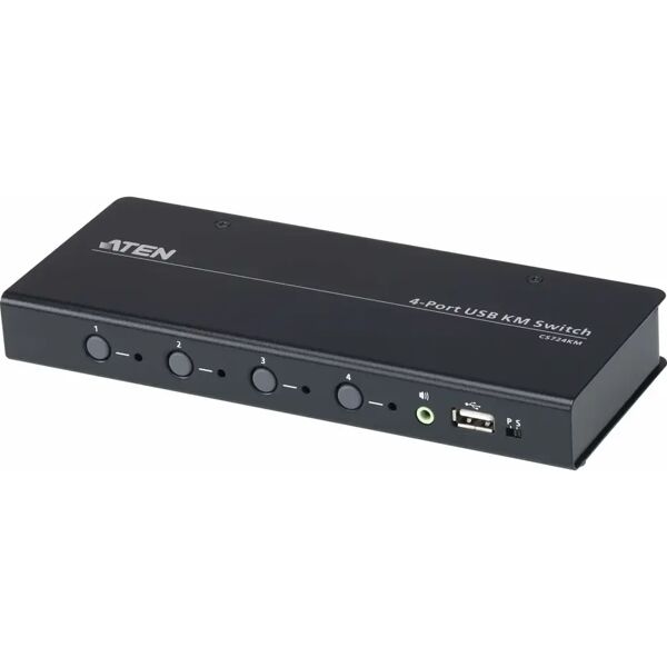 aten switch km usb a 4 porte illimitato (cavi inclusi) [cs724km-at]