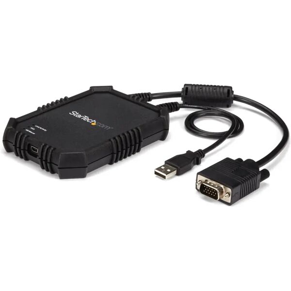 startech.com adattatore crash cart portatile per pc con alloggiamento antiurto - console kvm usb trasferimento di file e acquisizione video [notecons02x]