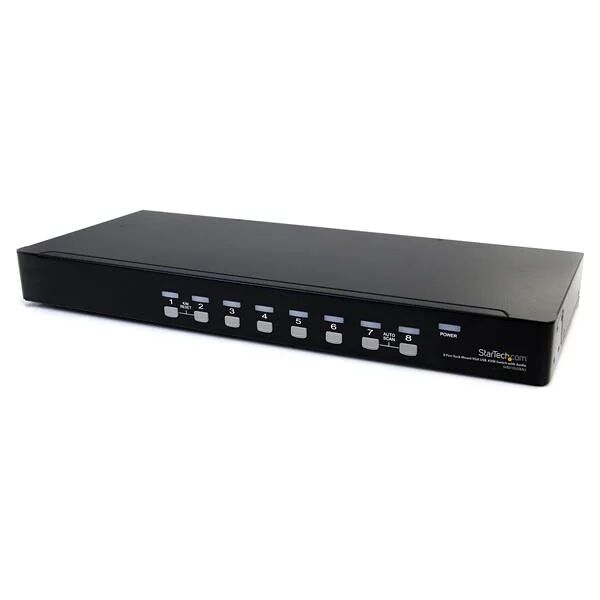 startech.com switch kvm vga usb a 8 porte montabile su rack con audio (cavi inclusi) [sv831dusbau]