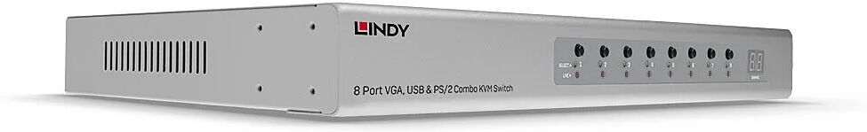 lindy 39526 switch per keyboard-video-mouse (kvm) montaggio rack argento [39526]