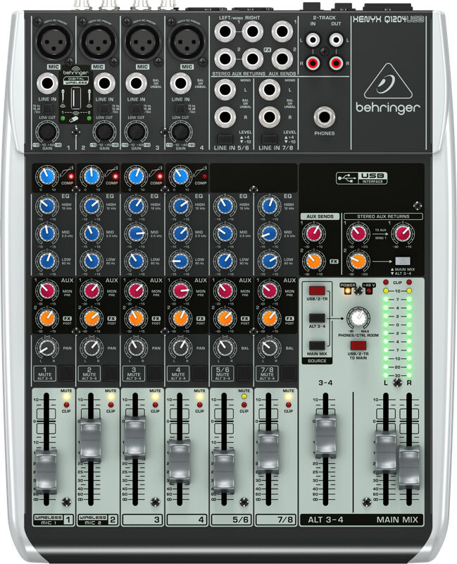 Behringer Q1204USB mixer audio 12 canali [27000360]