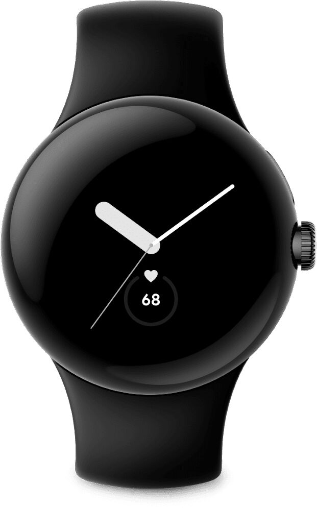 google smartwatch  pixel watch amoled 41 mm digitale touch screen nero wi-fi gps (satellitare) [ga03119-de]