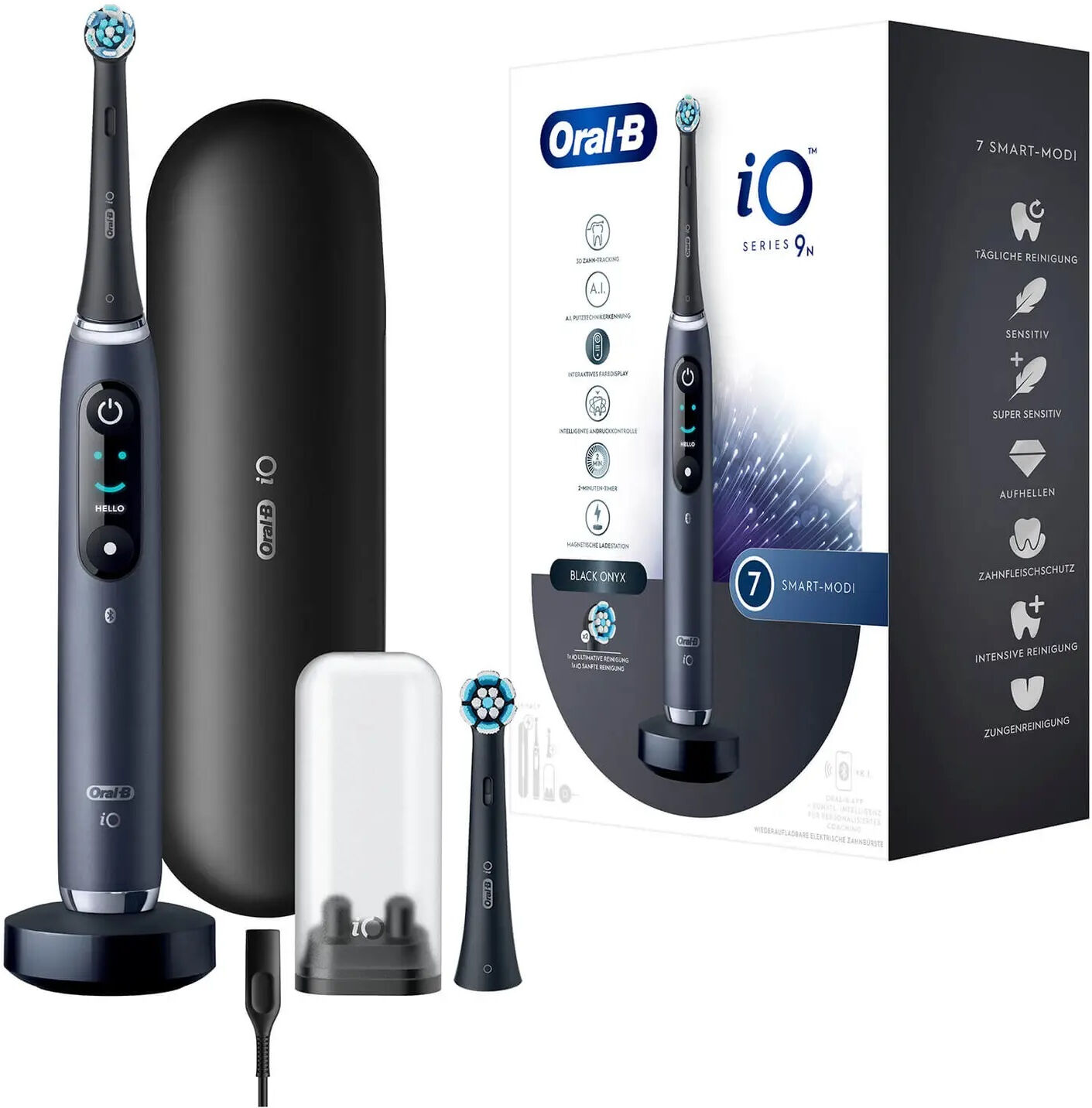 oral-b spazzolino elettrico  io series 9n adulto a vibrazione nero [9n black onyx]