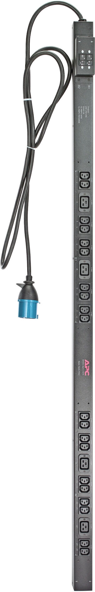 APC RACK PDU. BASIC. ZERO U. 32A. 230V. (20)C13 &amp; (4)C19 unità di distribuzione dell'energia (PDU) 24 presa(e) AC 0U Nero [AP7553]