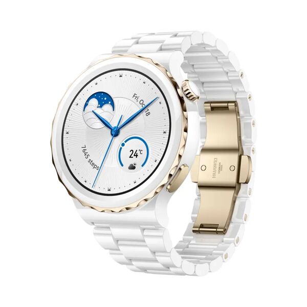 huawei smartwatch  watch gt 3 pro 3,35 cm (1.32) amoled 43 mm digitale 466 x pixel touch screen 4g bianco gps (satellitare) [55028824]