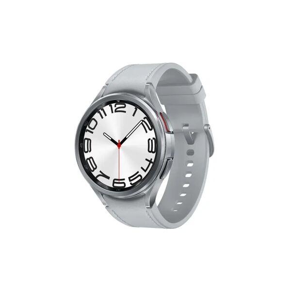 samsung smartwatch  galaxy watch6 classic 3,81 cm (1.5) oled 47 mm digitale 480 x pixel touch screen argento wi-fi gps (satellitare) [sm-r960nzsaeub]