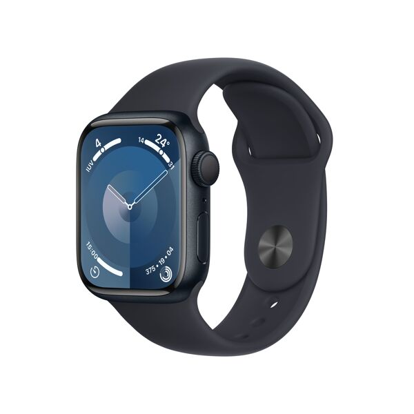 apple smartwatch  watch series 9 41 mm digitale 352 x 430 pixel touch screen nero wi-fi gps (satellitare) [mr8x3qf/a]