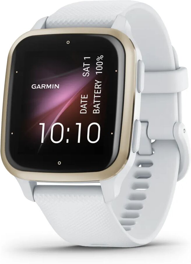 garmin venu sq 2, smartwatch, display 1,4 amoled, gps, cardio, spo2, 25+ app sport & fitness, workout, coach, pay, autonomia fino a 11 giorni (cream gold white)